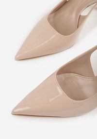 Renee - Beżowe Sandały Lakierowane na Szpilce z Ozdobnymi Paskami Murilea. Zapięcie: pasek. Kolor: beżowy. Materiał: lakier. Obcas: na szpilce. Styl: elegancki #5