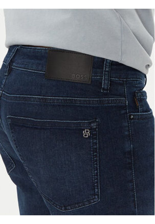 BOSS Szorty jeansowe Delaware Shorts Bo 50537815 Granatowy Slim Fit. Kolor: niebieski. Materiał: bawełna