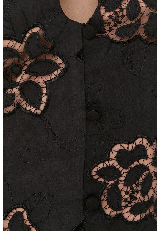 For Love & Lemons sukienka kolor czarny mini rozkloszowana. Kolor: czarny. Typ sukienki: rozkloszowane. Długość: mini