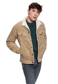 Lee - KURTKA ZIMOWA LEE SHERPA RIDER ANTILOPE L87AFA30. Materiał: sztruks. Sezon: zima #1