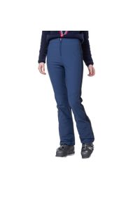 Spodnie narciarskie Rossignol damskie Resort Softshell Pant granatowe. Kolor: niebieski. Materiał: softshell. Sezon: zima. Sport: narciarstwo