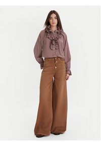 ViCOLO Jeansy DF5057 Brązowy Wide Leg. Kolor: brązowy #2