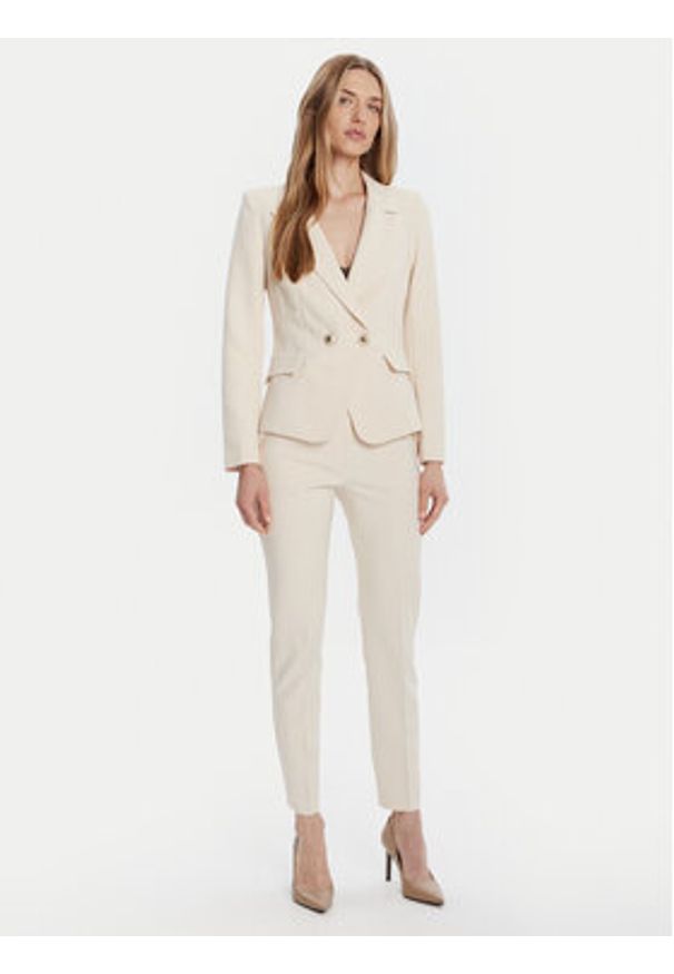 Rinascimento Marynarka CFC0126221003 Beżowy Slim Fit. Kolor: beżowy. Materiał: syntetyk