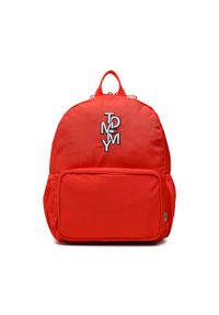 TOMMY HILFIGER - Tommy Hilfiger Plecak Tommy Logo Backpack AU0AU01551 Czerwony. Kolor: czerwony. Materiał: materiał