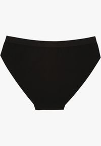 Renee - Czarne Majtki Bezszwowe Ozdobione Geometrycznym Wzorem Navlinne. Kolor: czarny. Materiał: jeans. Wzór: geometria, aplikacja