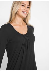 bonprix - Długa sukienka z wiskozy. Kolor: czarny. Materiał: wiskoza. Długość: maxi #2