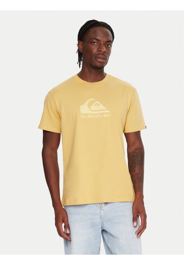 Quiksilver T-Shirt Ev Comp Logo EQYZT08182 Żółty Regular Fit. Kolor: żółty. Materiał: bawełna