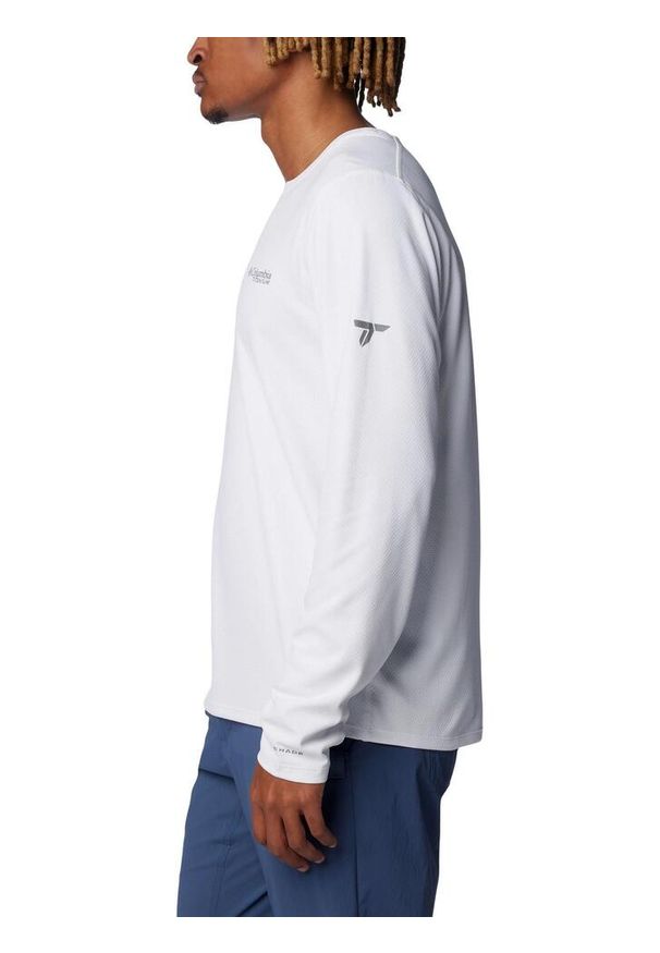 columbia - Koszulka sportowa męska Columbia Summit Valley Long Sleeve Crew z długim rękawem. Kolor: biały. Materiał: poliester. Długość rękawa: długi rękaw. Długość: długie. Sport: fitness