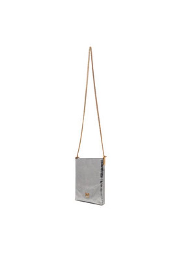 Pinko - PINKO Torebka Flat Satchel AI 25-26 PCPL 105352 A2OT Srebrny. Kolor: srebrny. Materiał: skórzane