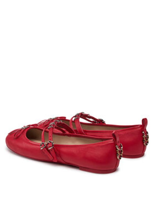 Pinko - PINKO Baleriny Gioia 09 SD0297 P003 Czerwony. Kolor: czerwony. Materiał: skóra