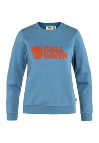 FJÄLRÄVEN KANKEEN - Bluza bawełniana damska Fjallraven Logo Sweater. Kolor: niebieski. Materiał: bawełna