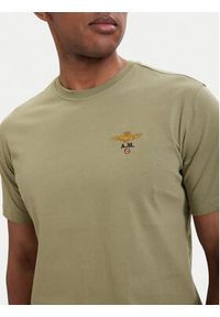 Aeronautica Militare T-Shirt 261TS1580UJ00372 Zielony Regular Fit. Kolor: zielony. Materiał: bawełna #4