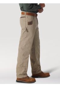 Wrangler - WRANGLER RIGGS WORKWEAR CARPENTER DARK KHAKI 3W020DK. Kolor: brązowy