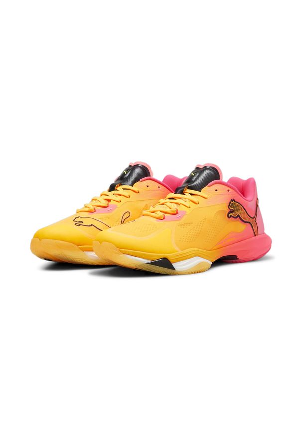 Puma - Buty halowe Vantage NITRO™ PUMA Sun Stream Sunset Glow Black Orange Pink. Kolor: czarny, wielokolorowy, pomarańczowy, różowy, żółty