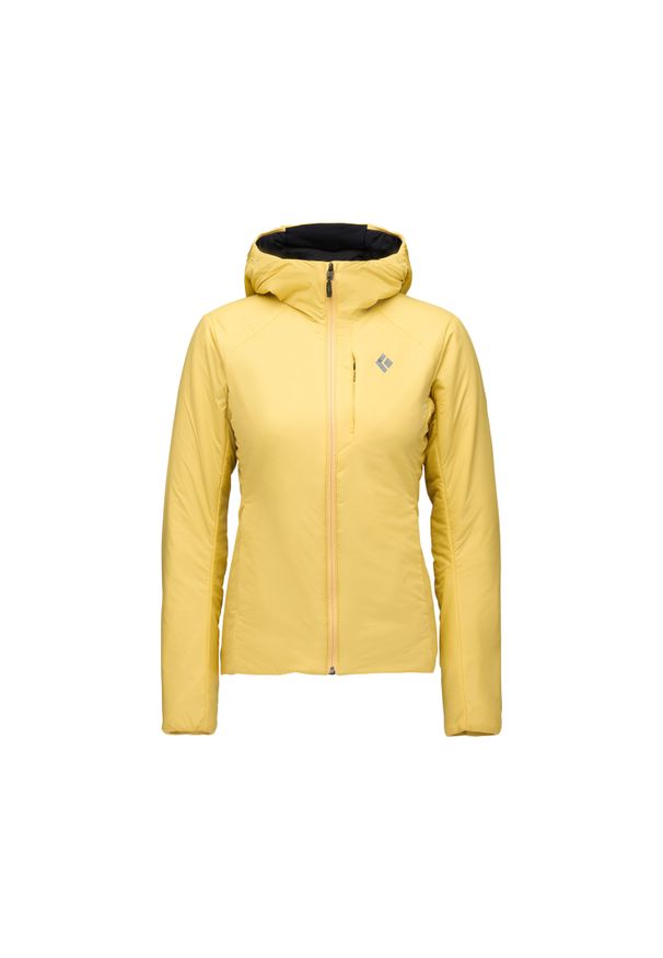 Bluza damska z kapturem Black Diamond First Light Stretch. Typ kołnierza: kaptur. Kolor: żółty. Sezon: zima. Sport: wspinaczka, narciarstwo