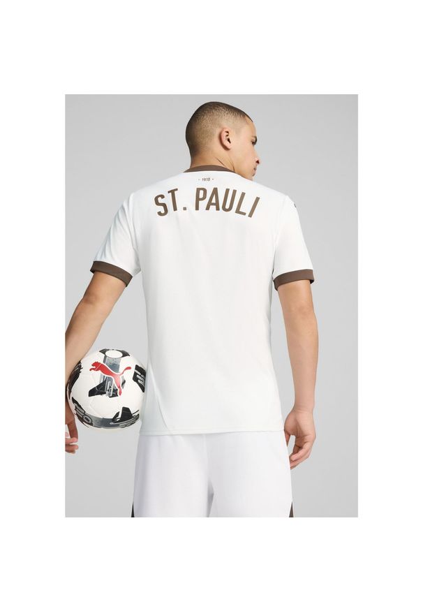 Puma - Koszulka wyjazdowa FC St. Pauli 2024/25. Kolor: biały, wielokolorowy, brązowy
