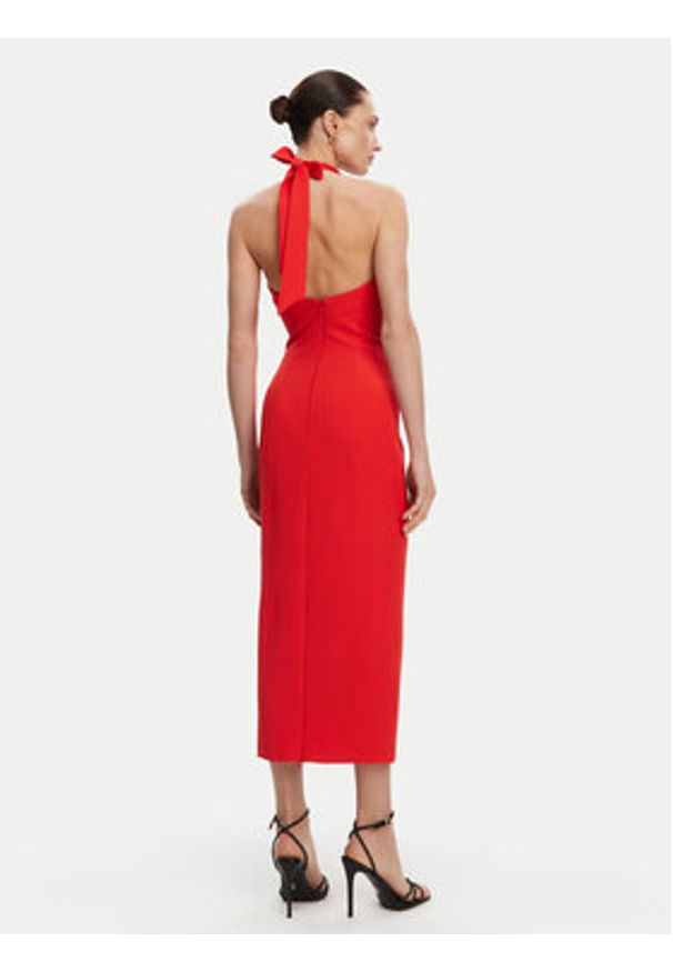 ACCESS FASHION Sukienka koktajlowa 53-3403-218 Czerwony Regular Fit. Kolor: czerwony. Materiał: syntetyk. Styl: wizytowy