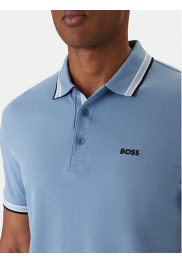 BOSS Polo Paddy 50469055 Niebieski Regular Fit. Typ kołnierza: polo. Kolor: niebieski. Materiał: bawełna