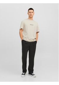 Jack & Jones - Jack&Jones T-Shirt Vesterbro 12240121 Beżowy Relaxed Fit. Kolor: beżowy. Materiał: bawełna #4