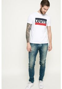 Levi's® - Levi's - T-shirt 39636.0000-white. Okazja: na spotkanie biznesowe, na co dzień. Kolor: biały. Materiał: dzianina. Wzór: nadruk. Styl: biznesowy, casual #4