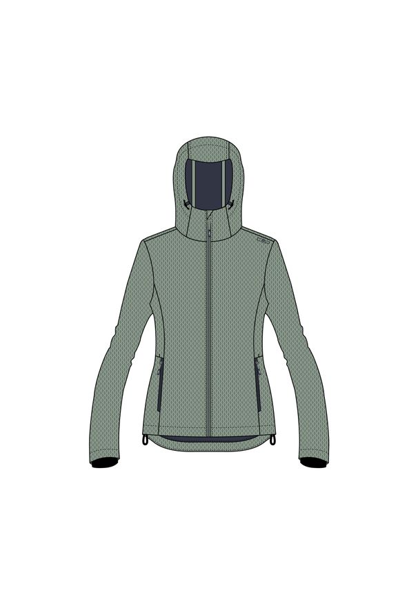 Kurtka damska turystyczna CMP 34A3096. Kolor: zielony. Materiał: softshell