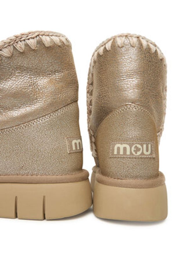 Mou Śniegowce MU.FW531002B Beżowy. Kolor: beżowy. Materiał: zamsz, skóra
