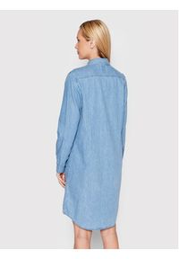 Lee Sukienka koszulowa L50DCLLR 112321468 Niebieski Regular Fit. Kolor: niebieski. Materiał: bawełna. Typ sukienki: koszulowe #5