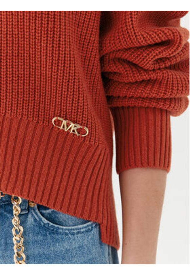 MICHAEL Michael Kors Sweter MF360NR6V1 Pomarańczowy Relaxed Fit. Kolor: pomarańczowy. Materiał: wełna