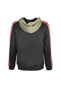 Les Hommes Bluza "Zip Up" | URG867AUG853 | Zip Up | Mężczyzna | Wielokolorowy. Okazja: na co dzień. Typ kołnierza: kaptur. Kolor: wielokolorowy. Materiał: bawełna, poliester. Wzór: aplikacja. Styl: casual