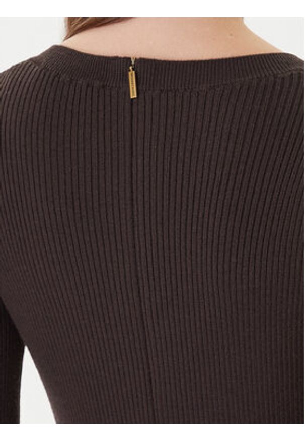 MICHAEL Michael Kors Sukienka dzianinowa MF5835G4VR Brązowy Slim Fit. Kolor: brązowy. Materiał: wełna