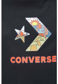 Converse t-shirt bawełniany kolor czarny z nadrukiem. Kolor: czarny. Materiał: bawełna. Wzór: nadruk #3