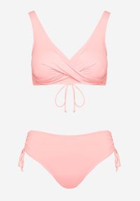 Renee - Różowe Bikini Biustonosz i Majtki Figi z Wiązaniem Kinalisa. Kolor: różowy #3