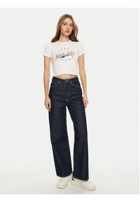 Guess Jeans T-Shirt W5RI59 J1314 Biały Regular Fit. Kolor: biały. Materiał: bawełna #3