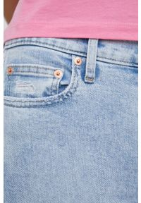 GAP jeansy Vintage damskie medium waist. Kolor: niebieski. Styl: vintage