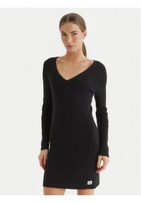 Calvin Klein Jeans Sukienka codzienna LV047F324G Czarny Slim Fit. Okazja: na co dzień. Kolor: czarny. Materiał: bawełna. Typ sukienki: proste. Styl: casual #1