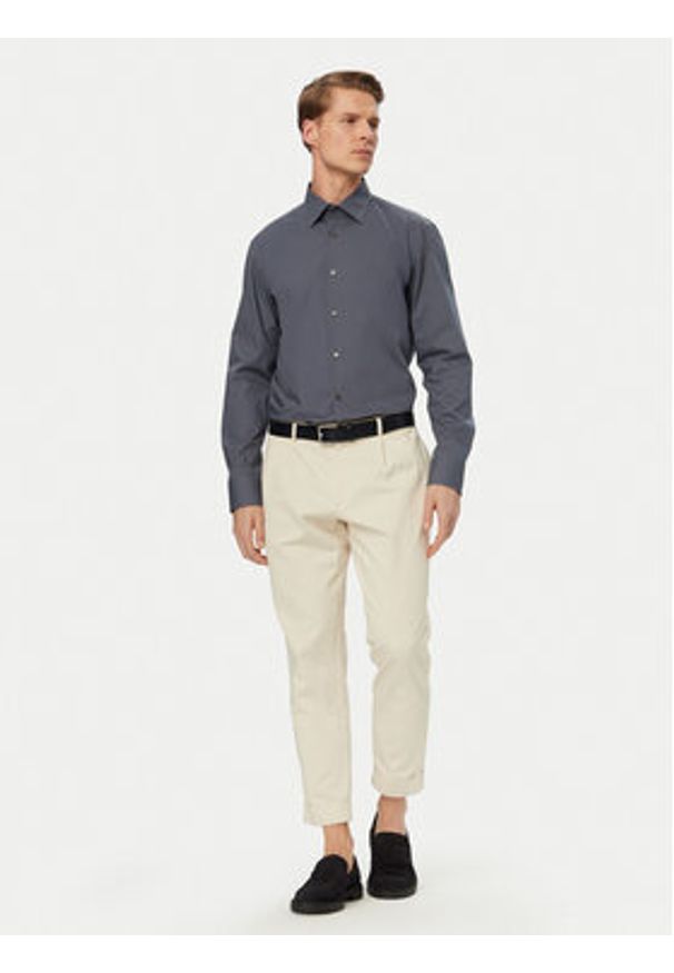 BOSS Koszula H-Hank-Kent-C1-214 50469345 Niebieski Slim Fit. Typ kołnierza: kołnierzyk klasyczny. Kolor: niebieski. Materiał: bawełna
