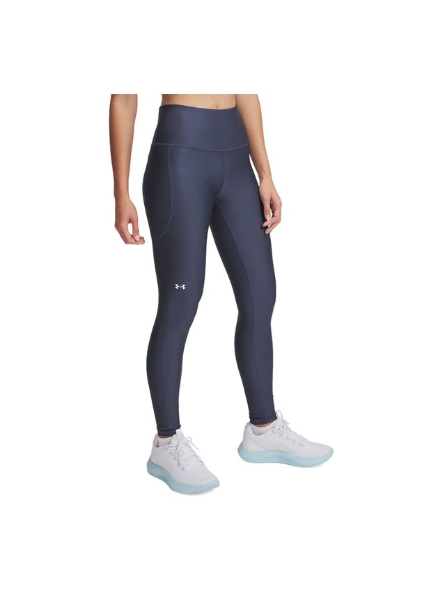Legginsy treningowe damskie Under Armour HG Armour HiRise Downpour. Kolor: szary. Sport: fitness