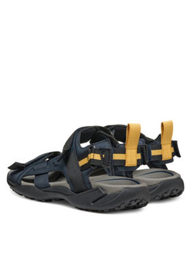 Geox Sandały U Terreno + Grip U4550B 011EK C4002 Granatowy. Kolor: niebieski. Materiał: skóra