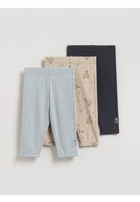 Reserved - Bawełniane spodnie 3 pack - kremowy. Kolor: kremowy. Materiał: bawełna #1