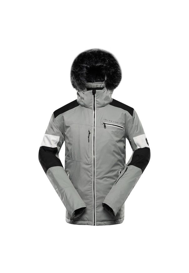 ALPINE PRO - Kurtka męska narciarska Alpine Pro Dam. Kolor: szary. Materiał: futro. Sezon: zima. Sport: narciarstwo