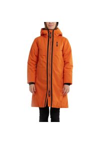 FUNDANGO - Kurtka uliczna damska Fundango Carya. Kolor: żółty, pomarańczowy, wielokolorowy. Sezon: zima. Styl: elegancki, sportowy. Sport: turystyka piesza #1