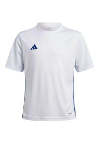 Adidas - Koszulka dla dzieci adidas Tabela 23 Jersey. Kolor: biały, niebieski, wielokolorowy. Materiał: jersey. Sport: piłka nożna