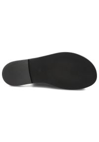 CheBello - Czarne Sandały Chebello Wsuwane Stylowe Obuwie Damskie. Zapięcie: bez zapięcia. Kolor: czarny. Materiał: skóra. Obcas: na płaskiej podeszwie. Styl: elegancki #6