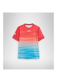 Koszulka męska tenisowa z krótkim rekawem Diadora SS T-SHIRT ICON. Kolor: niebieski, biały, wielokolorowy, czerwony. Długość rękawa: krótki rękaw. Długość: krótkie. Sport: tenis #1