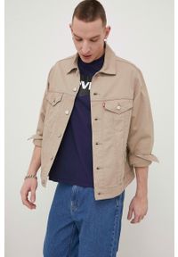 Levi's® - Levi's kurtka męska kolor beżowy przejściowa. Okazja: na spotkanie biznesowe, na co dzień. Kolor: beżowy. Materiał: tkanina. Wzór: gładki. Styl: biznesowy, casual #1