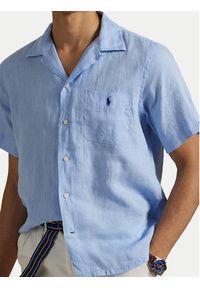 Polo Ralph Lauren Koszula 710966421005 Błękitny Classic Fit. Typ kołnierza: polo. Kolor: niebieski. Materiał: len #5