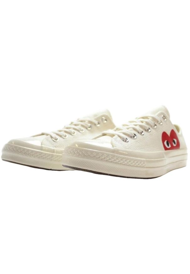 Buty do chodzenia dla dorosłych Converse Comme des Garçons Play Blanche Basse. Kolor: biały. Sport: turystyka piesza