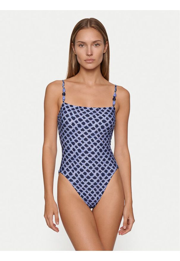 Seafolly Strój kąpielowy Marseille 11182-301 Niebieski. Kolor: niebieski. Materiał: syntetyk