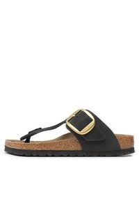 Birkenstock Japonki Gizeh Big Buckle 1024107 Czarny. Kolor: czarny. Materiał: skóra, nubuk