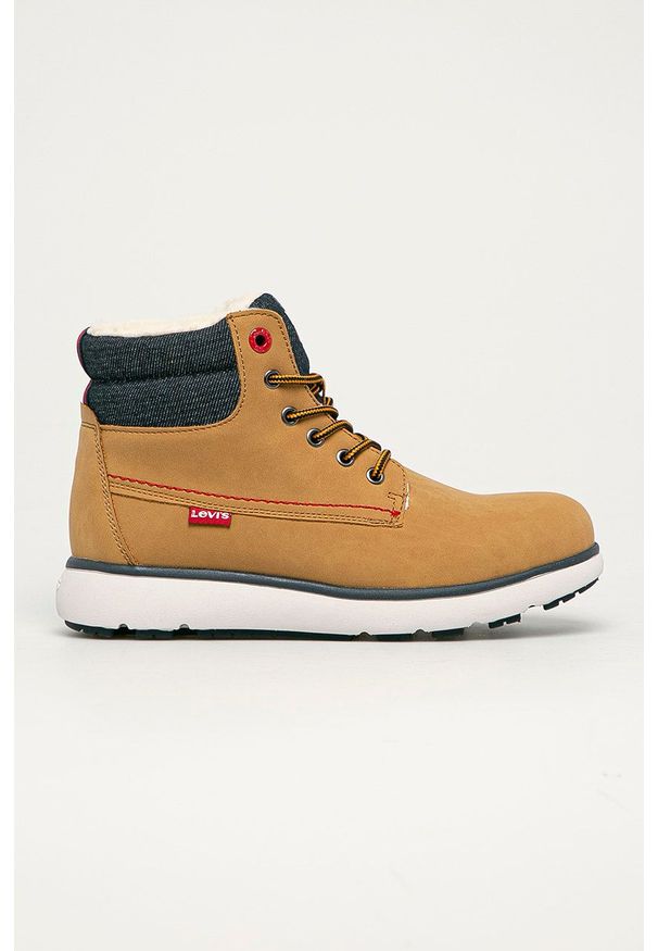 Levi's® - Levi's - Buty dziecięce. Okazja: na spotkanie biznesowe. Nosek buta: okrągły. Zapięcie: sznurówki. Kolor: żółty. Materiał: guma. Styl: biznesowy